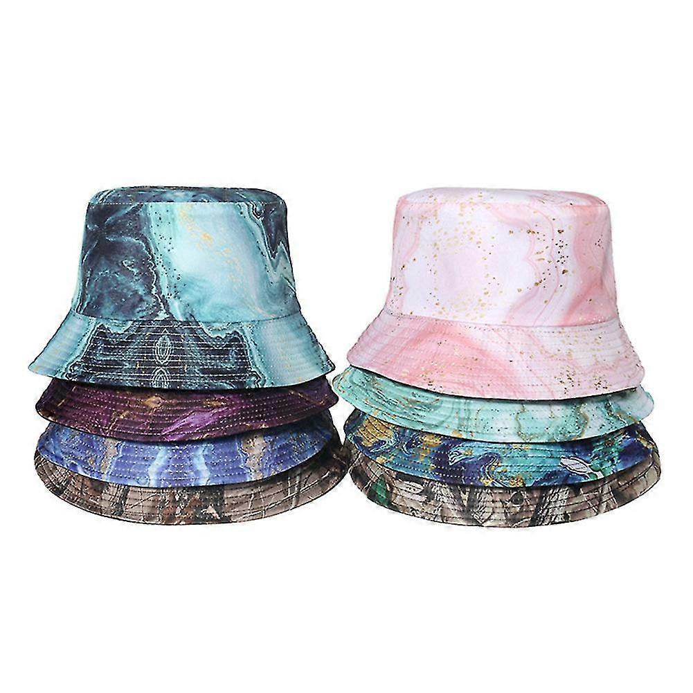 Sun Protection Unisex Boonie Hat Soft Bucket Cap Reversible Double-side-wear