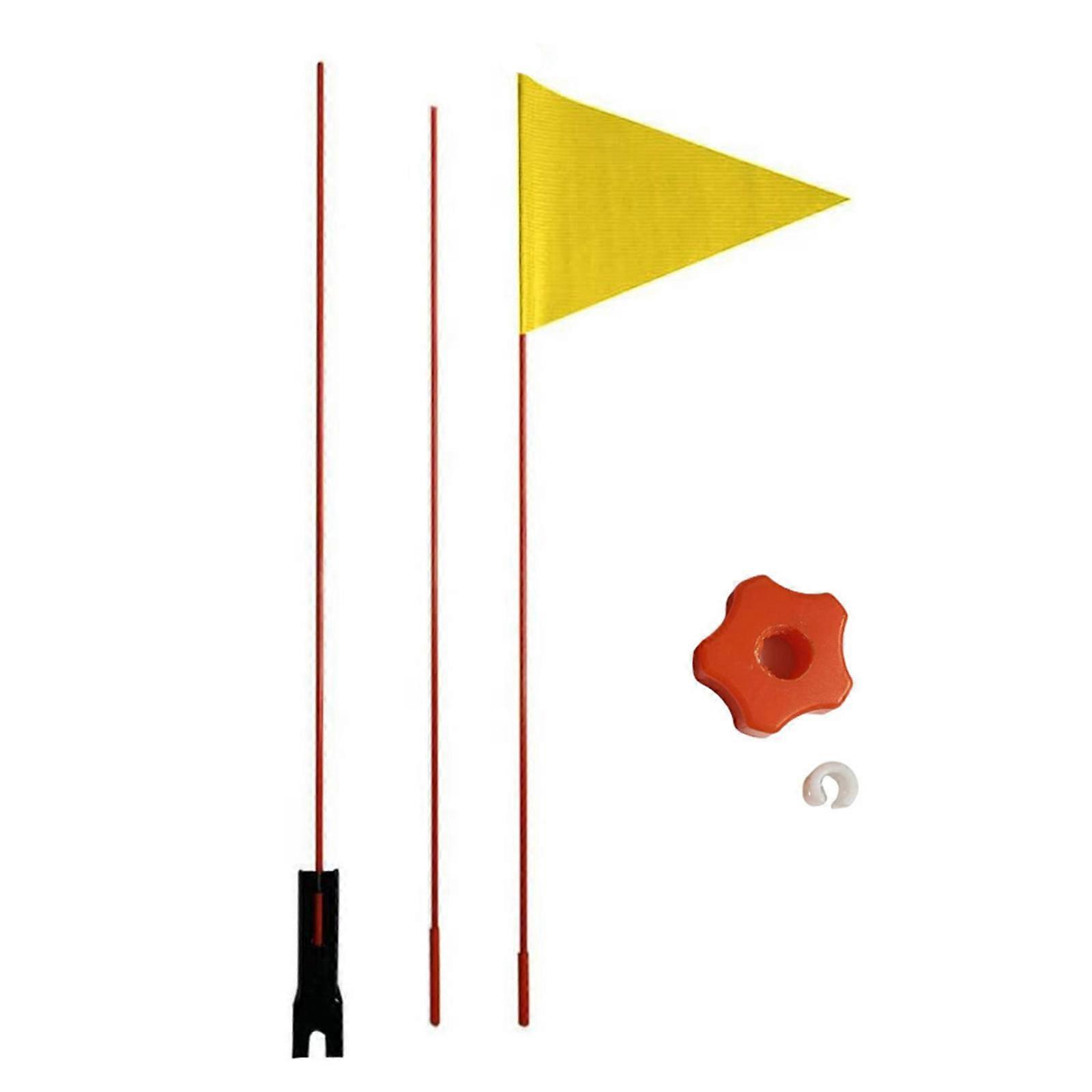 High Visibility & Tear Resistant Double Sided Bicycle Trailer Safety Flags