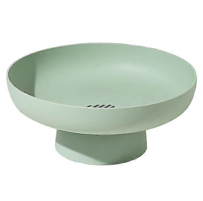 High-footed Fruit Plate Plastic Candy Tray Kitchen Drain Round Fruit Plate