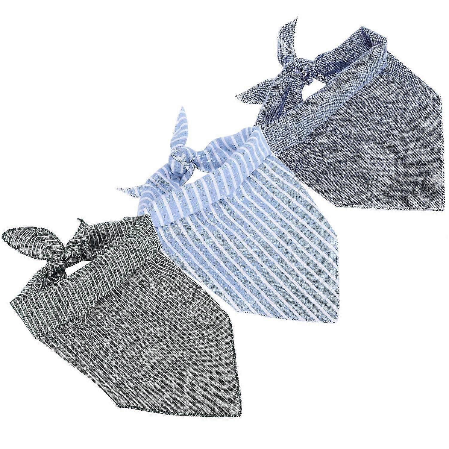 3Pcs Pet Neckerchief Dog Handkerchief Printing Dog Scarf Triangular Bib Pet SuppliesS
