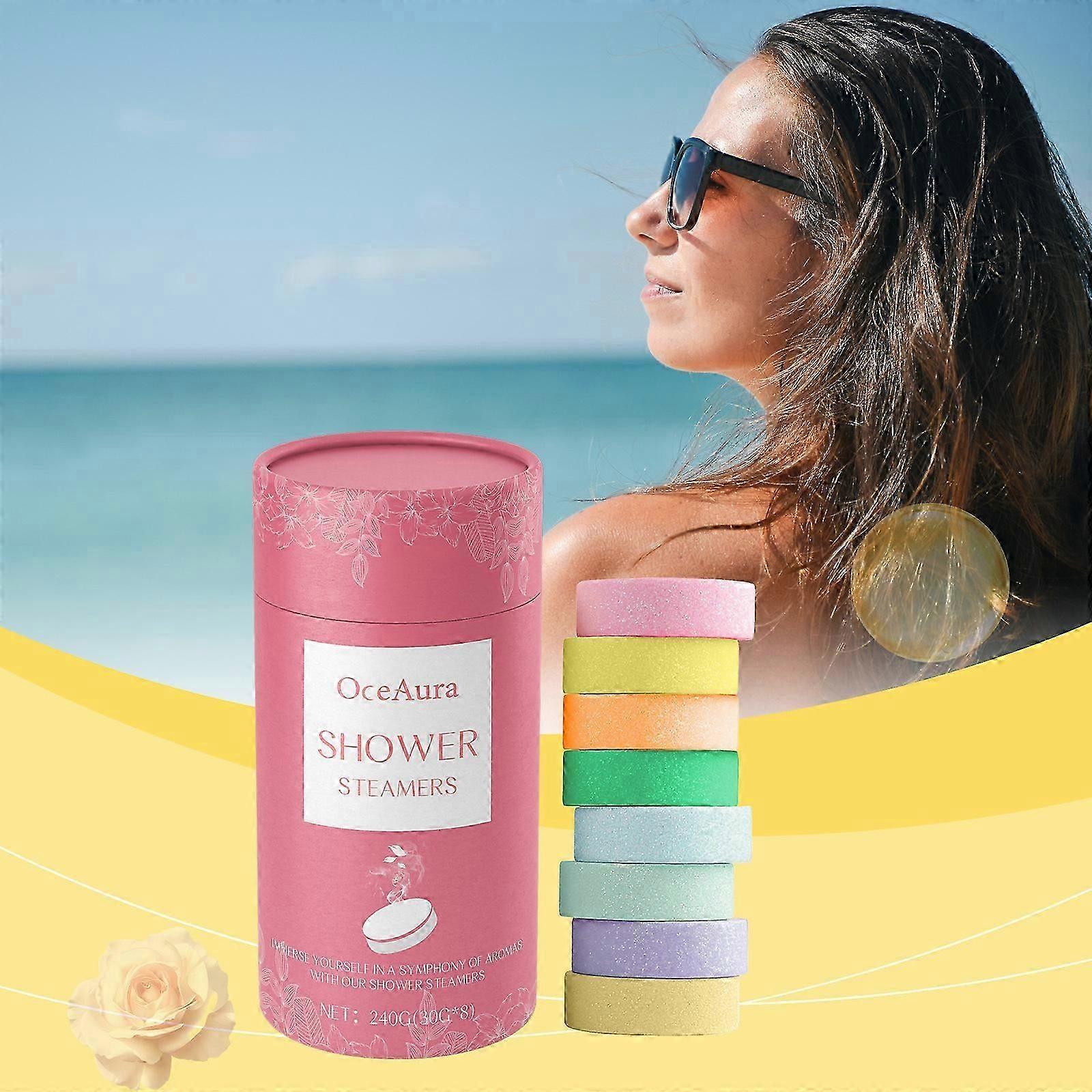 Σετ Αρωματοθεραπείας Shower Steamers, 8τμχ Σετ Βομβών Ντους για Spa στο Σπίτι, Ανακούφιση από το Στρες, Σετ Δώρου Σώματος & Ψυχής Χαλαρωτικές Βόμβες Μπάνιου για Γυναίκες