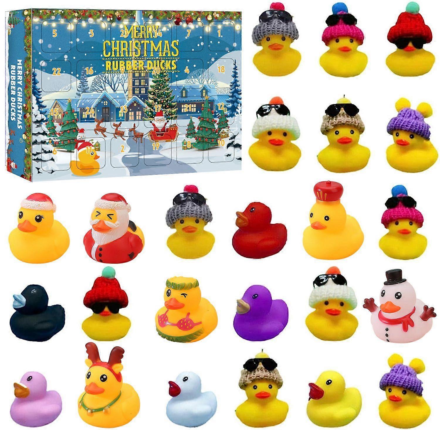 2023 Christmas Advent Calendar Blind Box Kids Gift 24 Grids Rubber Duck -C153