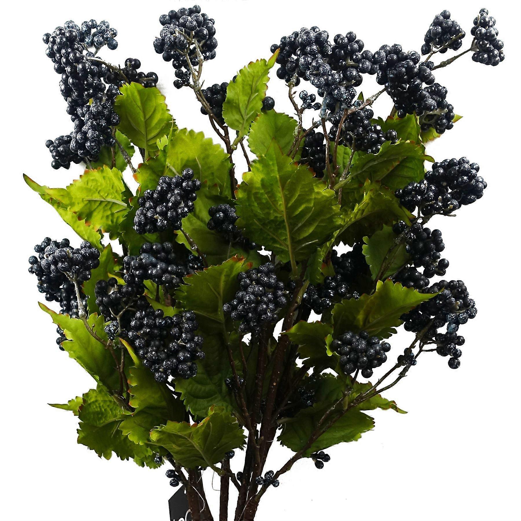 6x 65cm Grape Leaf Foliage Spray with Berries Artificial