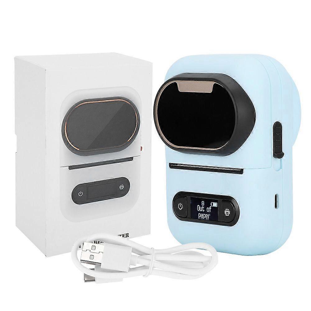 Label Printer Portable Small Thermal Retail Price Clothing Label Printer for Office (Blue)
