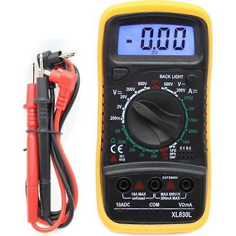 Multimeter Ammeter Voltmeter Digital Electrical Tester LCD Display 600V