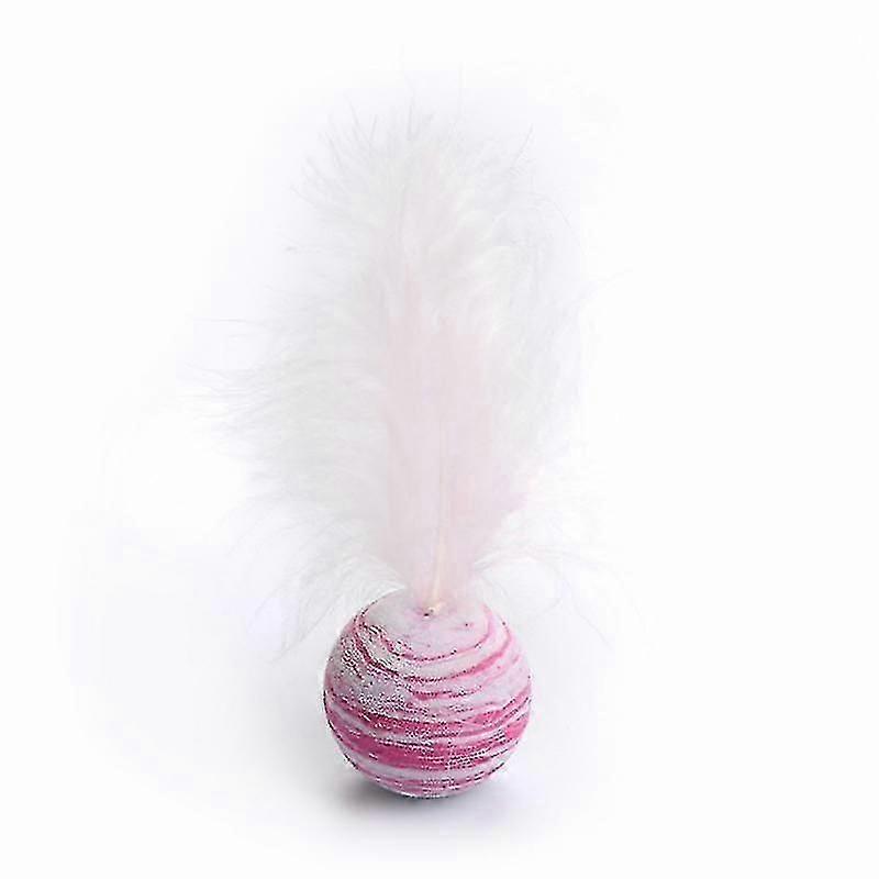 Cat Star Texture Ball Toy - Feather Light Foam Interactive Kitten Plaything Pink
