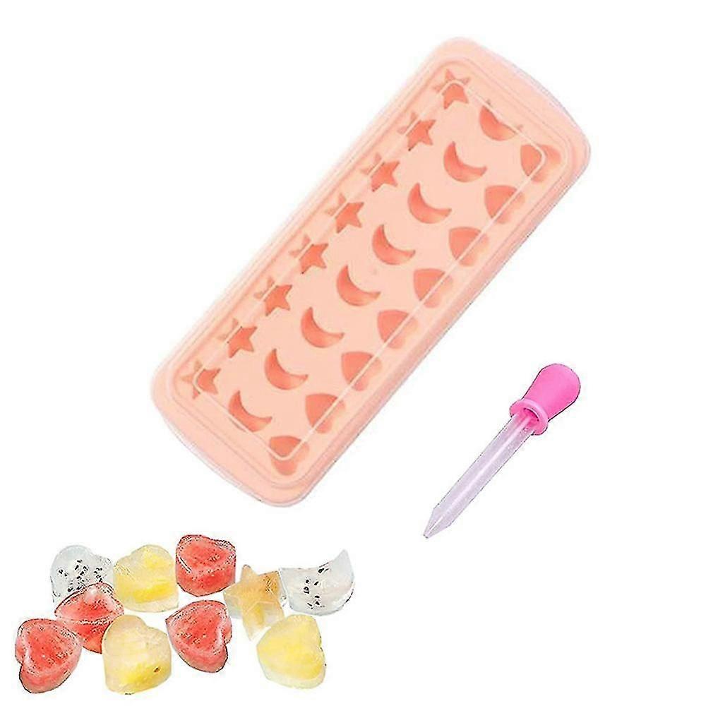 Ice Cube Tray With Lid Stars Moons Love Hearts Shape.safe Durable Whiskey Ice Ball Tools