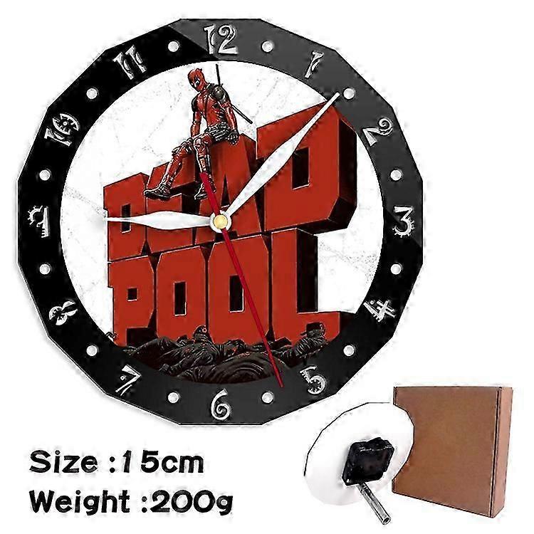 Deadpool pattern creative clock, wall clock suitable for bedroom decoration 16