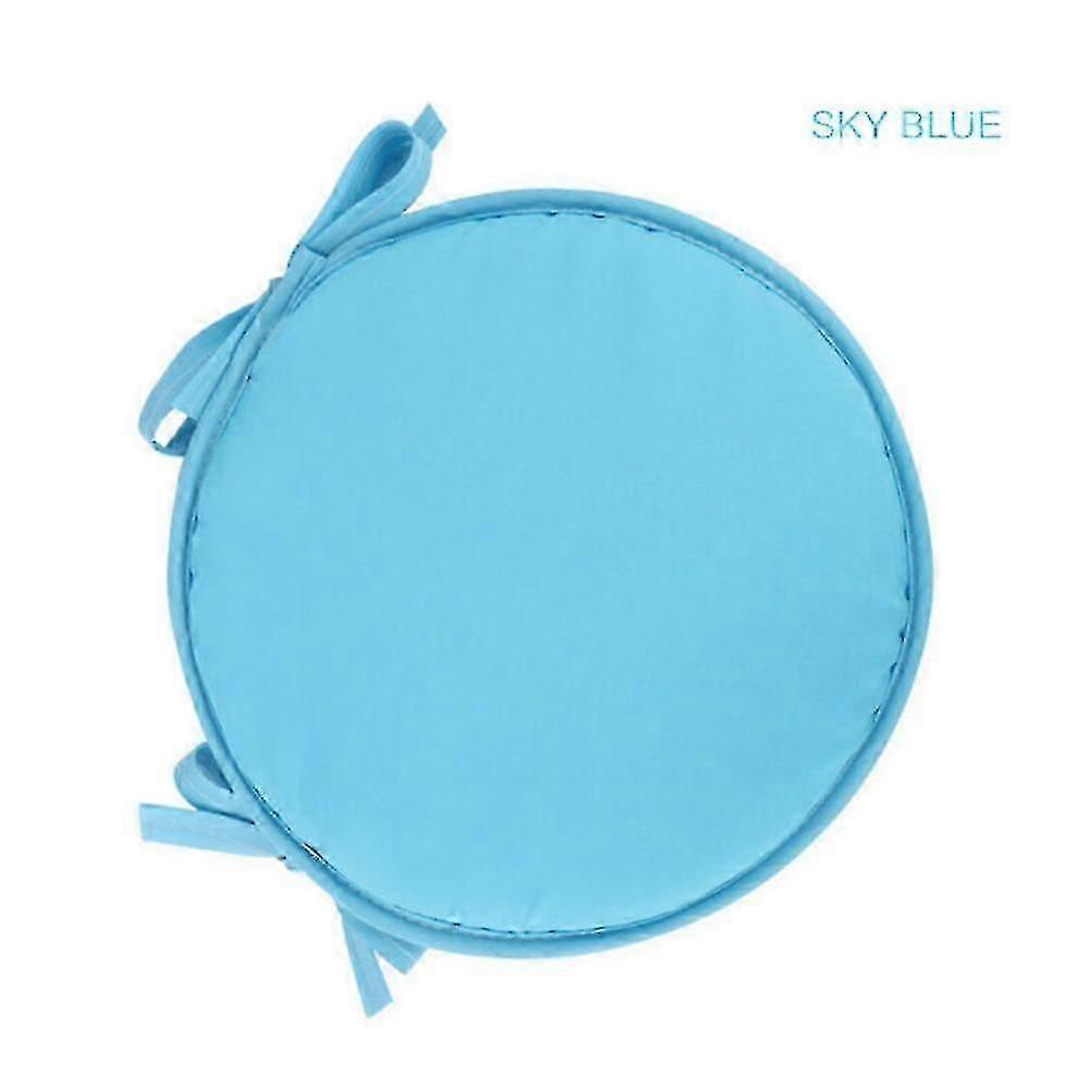 30/38 Cm Solid Color Soft Round Chair Seat Cushion Seat Pads With Straps Tie On Tw