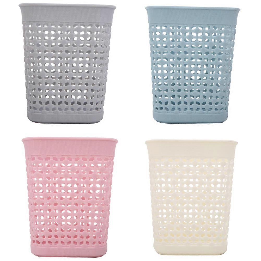 4Pcs Plastic Multi-function Pen Holder Hollow Out Desk Table Organizer Chopsticks Holder