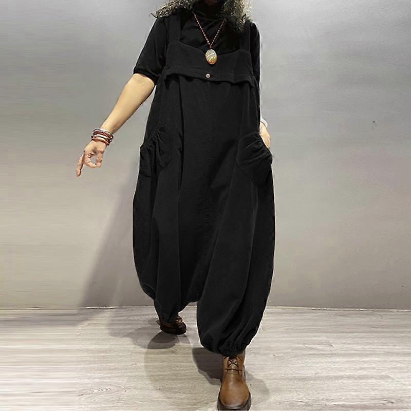 ZANZEA Straps Jumpsuits Women Loose Casual Dungaree Rompers Overalls