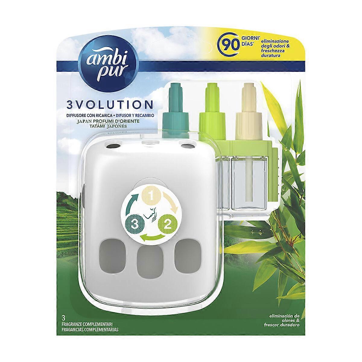 Electric Air Freshener + Refill 3Volution Ambi Pur Tatami Japones Evolution (21 ml)