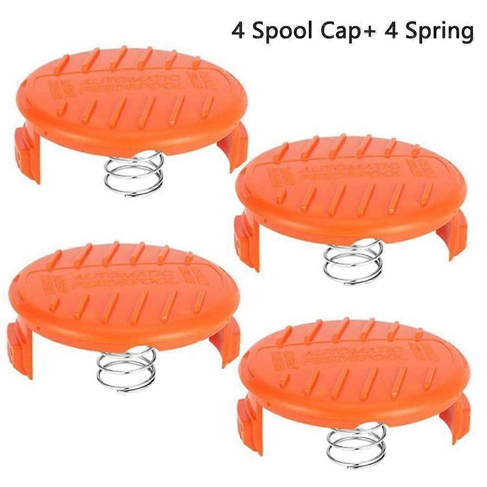 Compatible Replacing the Black & Decker AF-100 Lawn mower Spare Spool Cap Covers with spring for Trimmer Spool Tool ABS Material Strong and durable