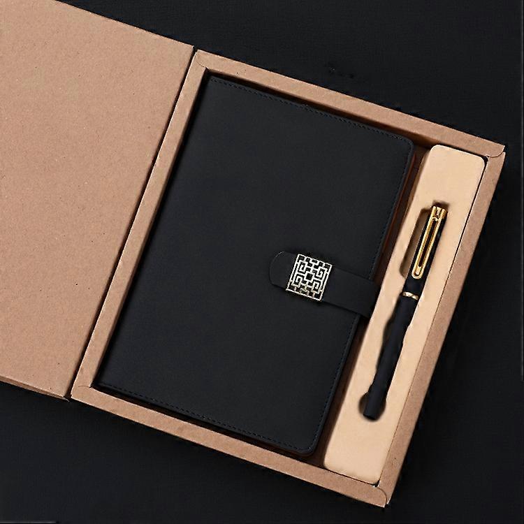 Notebook Business Retro Simple Notebook Office Notepad Black A5 Kraft Paper Gift Box