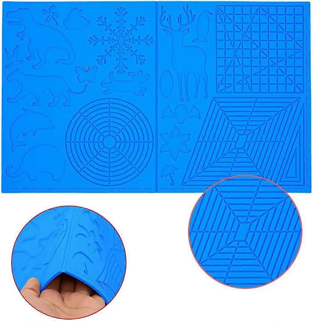 Stencil for 3D printing pen, large mat (45 x 28 cm, thickness: 3.5cm), with animal pattern, useful for beginners, kids and 3D pen artists