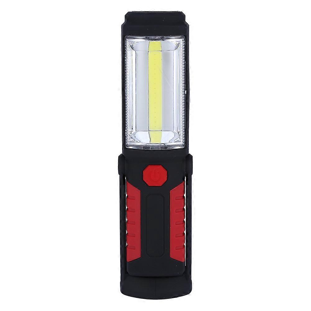 Portable Rechargable 3W COB Led Inspection Lamp Work Light Hand Torch Super Bright (Red)