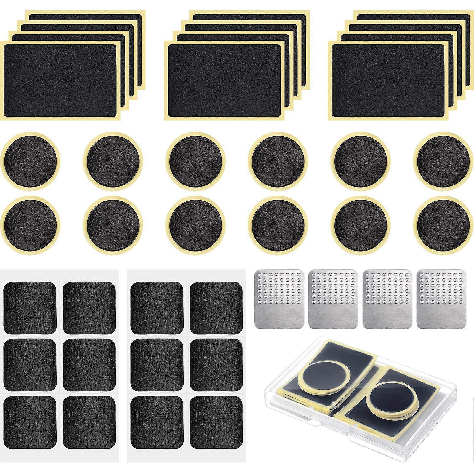 40 Pieces Bicycle Tire Repair Kit for Road and Mountain Bikes, Complete Tools Set, Easy Patch Kits, Durable and Portable