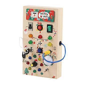 Toddlers Busy Board Present Montessori Toy for Boys Girls Toddlers Ages 3 +