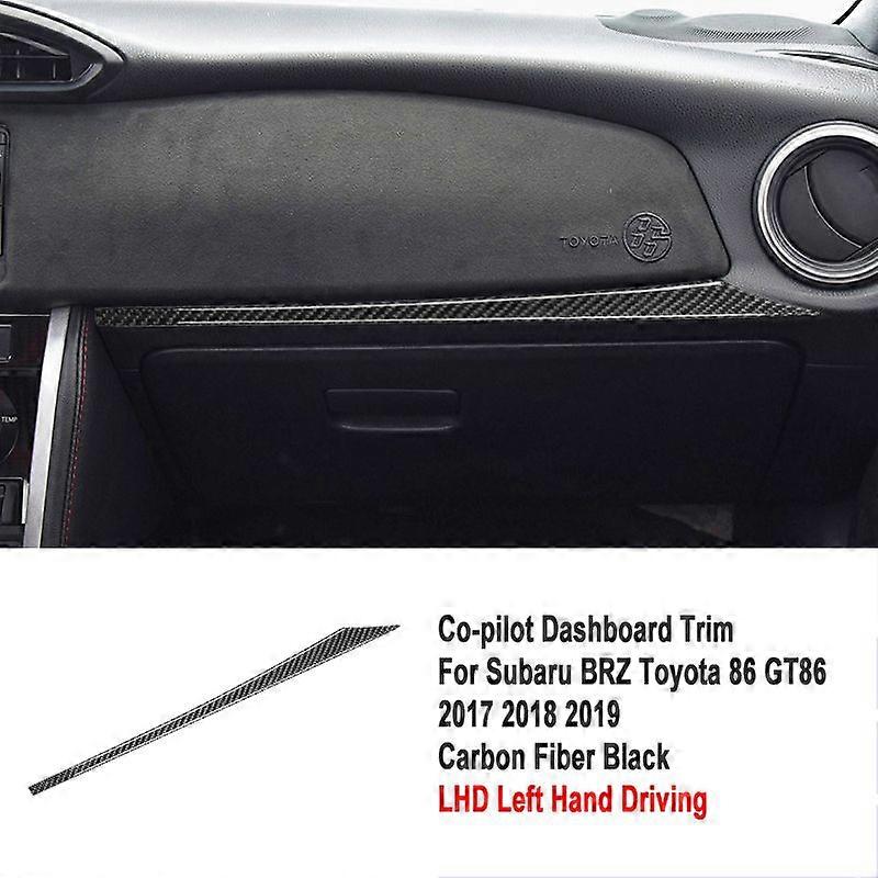 Car Co-pilot Dashboard Decoration Trim compatible for Subaru BRZ Toyota 86 GT86 2017 2018 2019 Carbon Fiber Stickers Interior Accessories