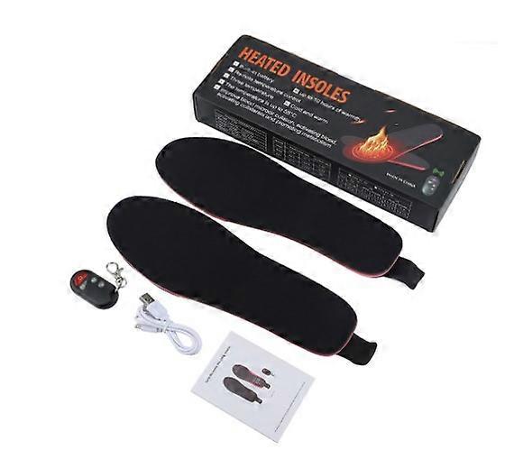 Generic Shuoxi Heated Insoles with USB Rechargeable Heated Thermal Sole Wireless Foot Warmer with Remote Control Electric Various Sizes Insoles for