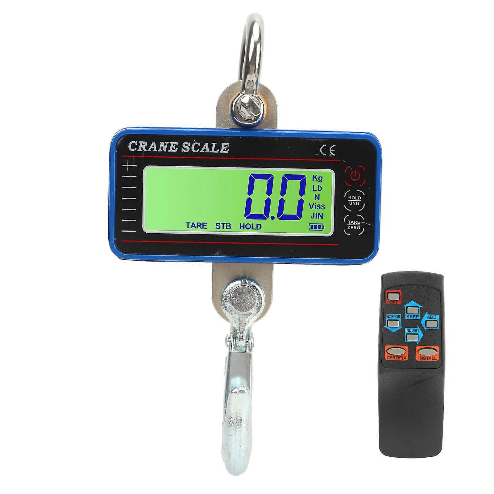 500kg Crane Scale Digital Hanging Scale, Hanging Weight Scale Digital Crane Scale Wireless Remote Control Hook Scale Industrial Electronic Scale