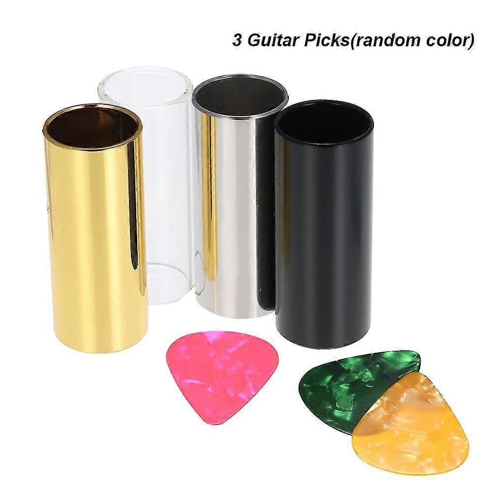 4st 60mm hög rostfritt stål / glas gitarr slides bars