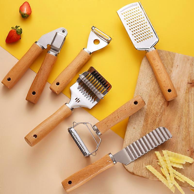 Stainless Steel Kitchen Gadgets With Wooden Handle For Baking