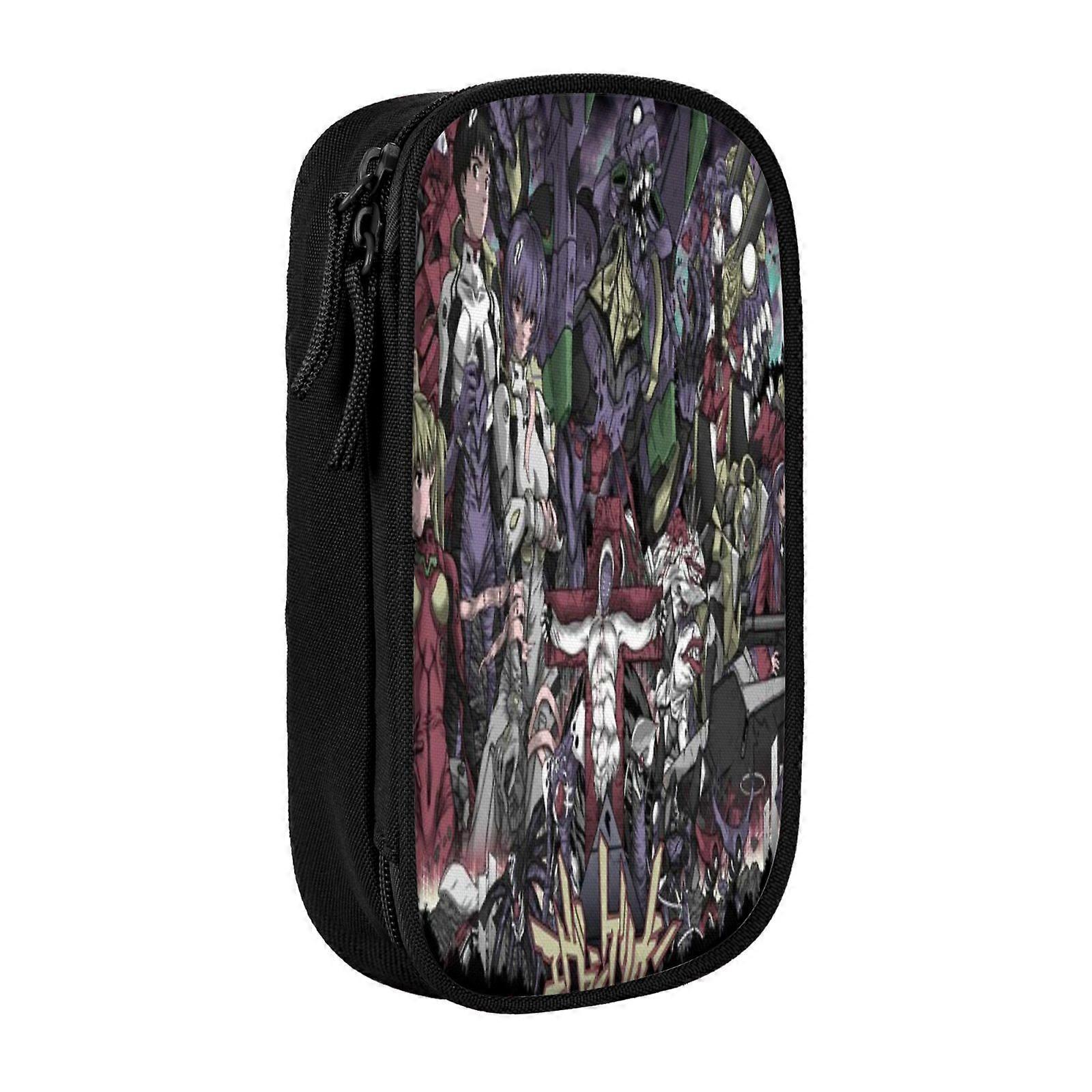 oa8 نيون سفر التكوين Evangelion مقلمة حقيبة محمولة بسحاب مكتب القلم حقيبة حقيبة للمكتب المدرسي السفر gq8