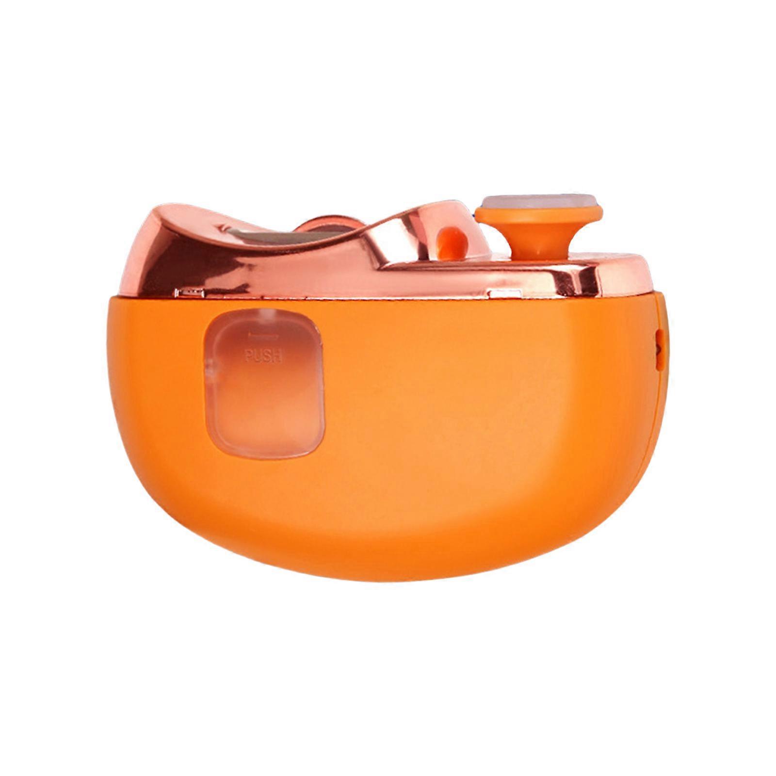 2025 Nouveau Coupe-ongles électrique avec lime à ongles intégrée et lumière USB rechargeable Coupe-ongles Outil de manucure Orange