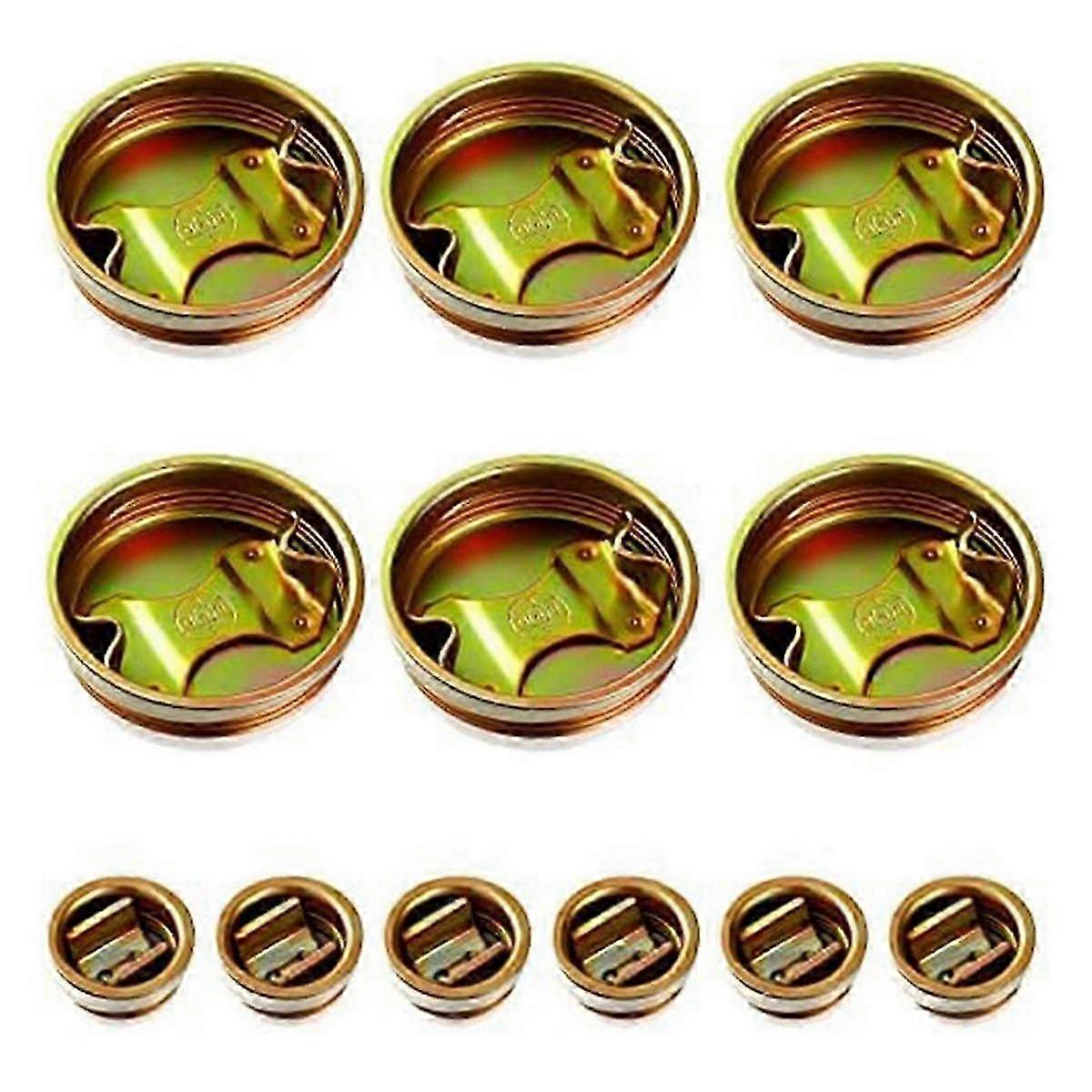 12 عبوة من الصلب سدادة سدادة طبل سدادة سدادة 6 سم و 3 سم غطاء ثقب سدادة 55 جالون أغطية طبل قبعات معدنية سدادة ذكاء بكالوريوس