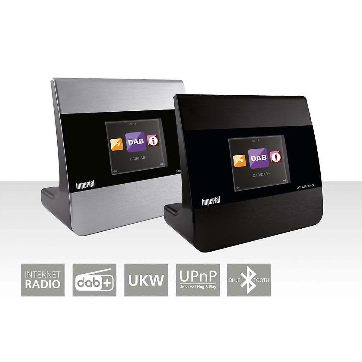 DABMAN i400 Compact Hybrid Radio DAB+ / FM / Internet / Bluetooth Silber