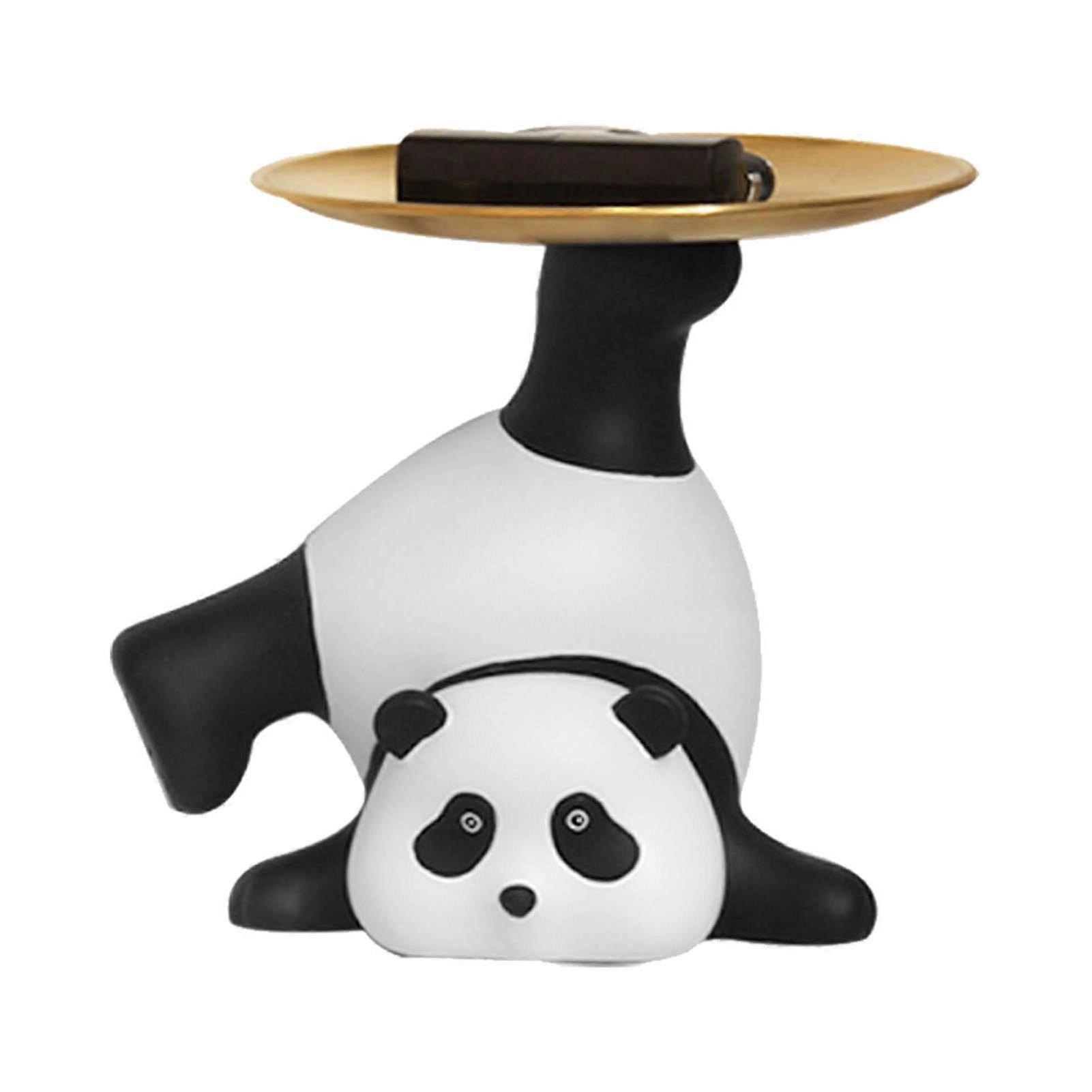 Creative Design Panda Figurine, Delicate Details for a Memorable Home Decoration, Multifunctional Storage Solution