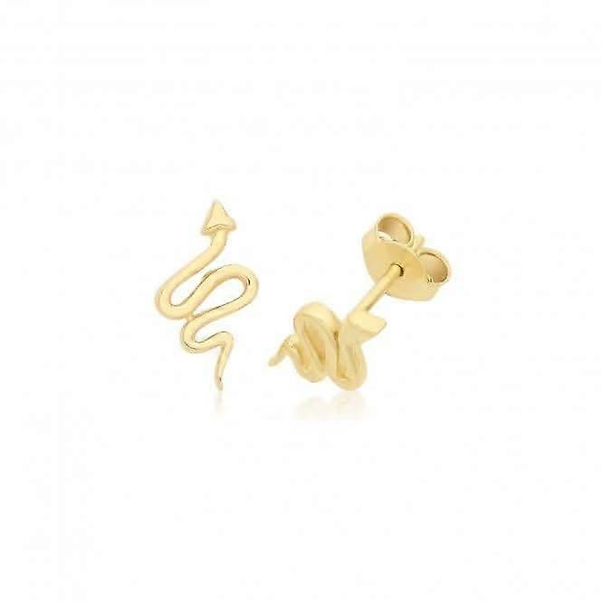 9ct Yellow Gold Snake Studs ES729