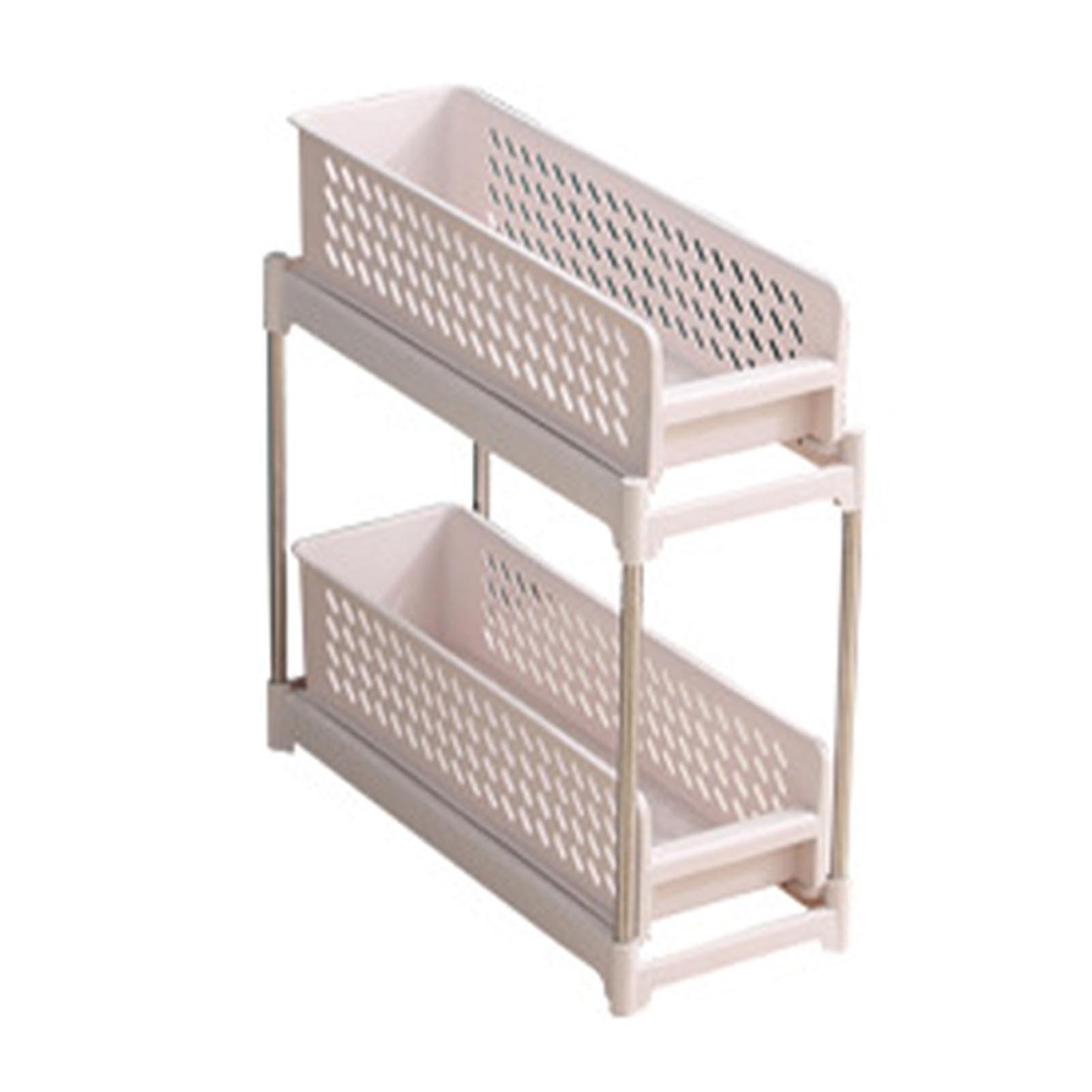 Storage Cart Space Saving Versatile Adjustable Stylish Look Rolling Storage Cart Organizer for Home Kitchen Bathroom Bedroom 2 Tier