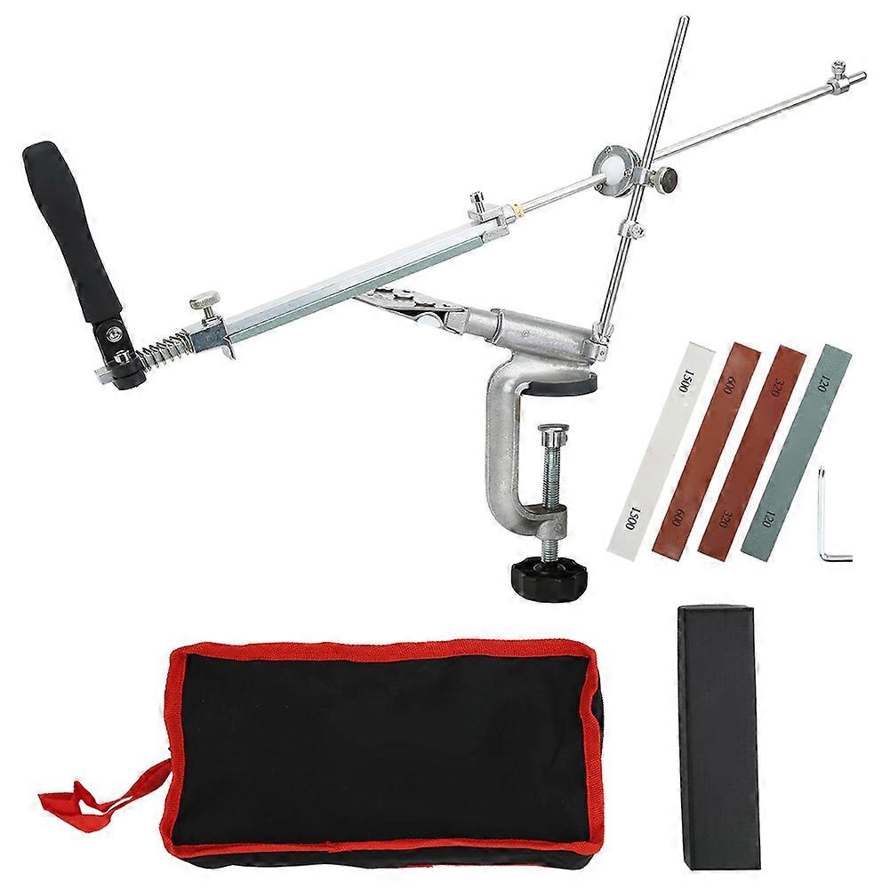 Fixed Angle Sharpener Knife Kitchen Sharpener Bracket Reversible with 4 Sharpening Stones