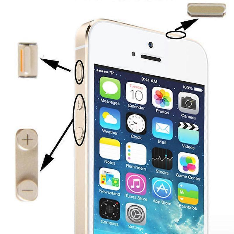 COMPATIBLE 3 in 1 Alloy Material for iPhone 5S, Golden