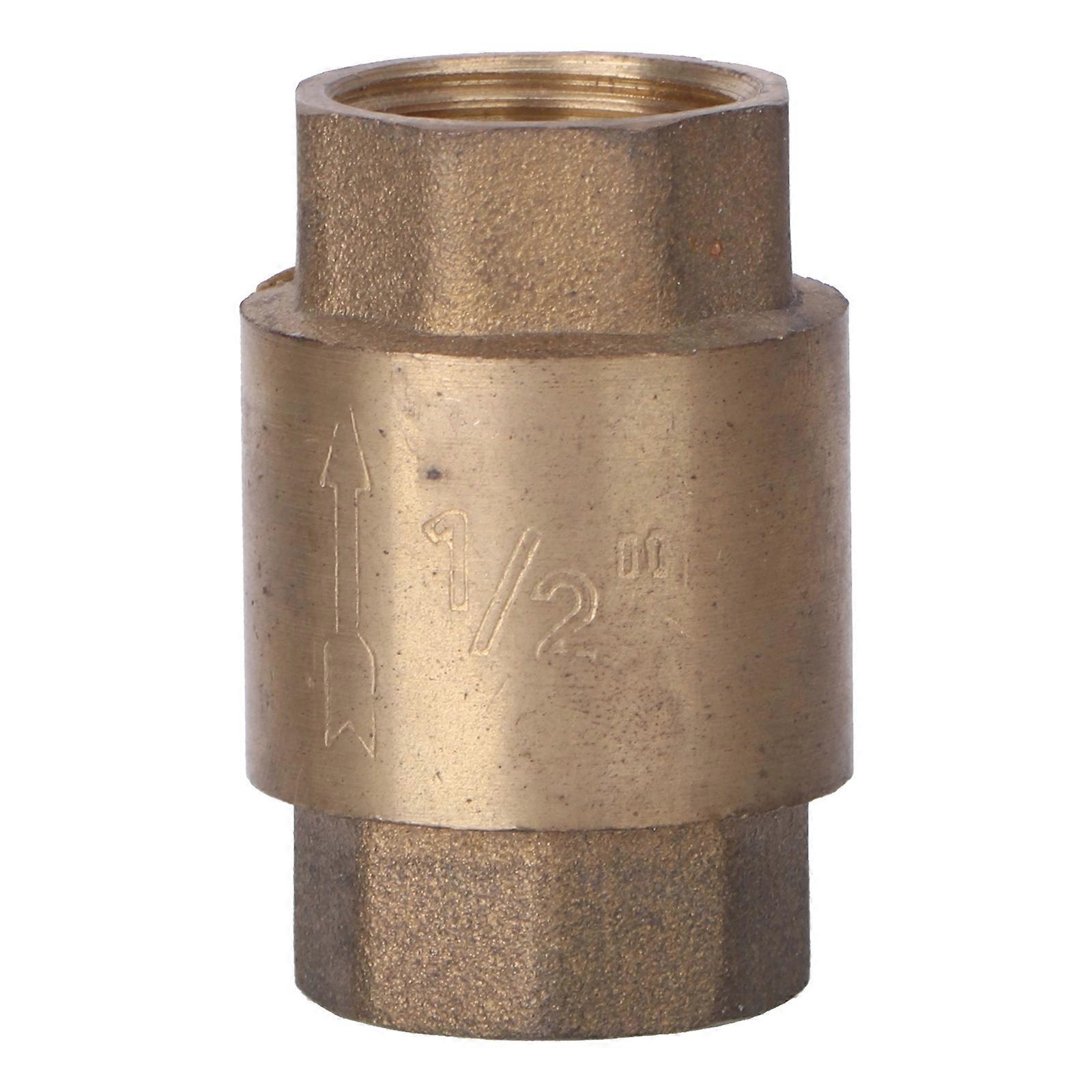 1/2'' NPT Brass In-Line Spring Vertical Check for Valve Copper Control Tool 200W