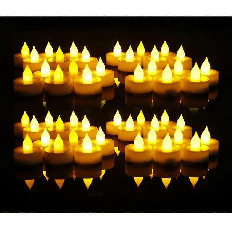 Flameless LED Tea Lights, Realistic Flickering, Warm Glow, Battery Operated