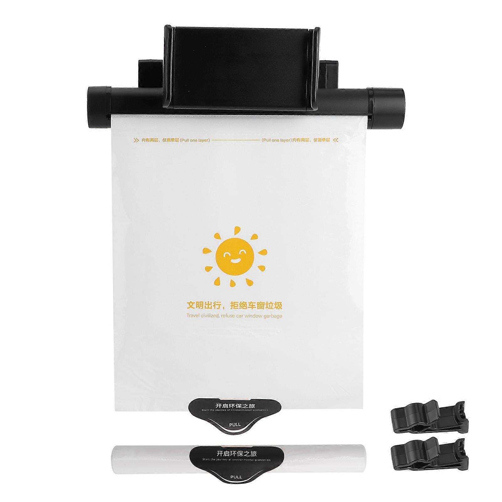 Car Trash Bag Hanging Bracket with Phone Stand Garbage Sack Alumnium Alloy Universal