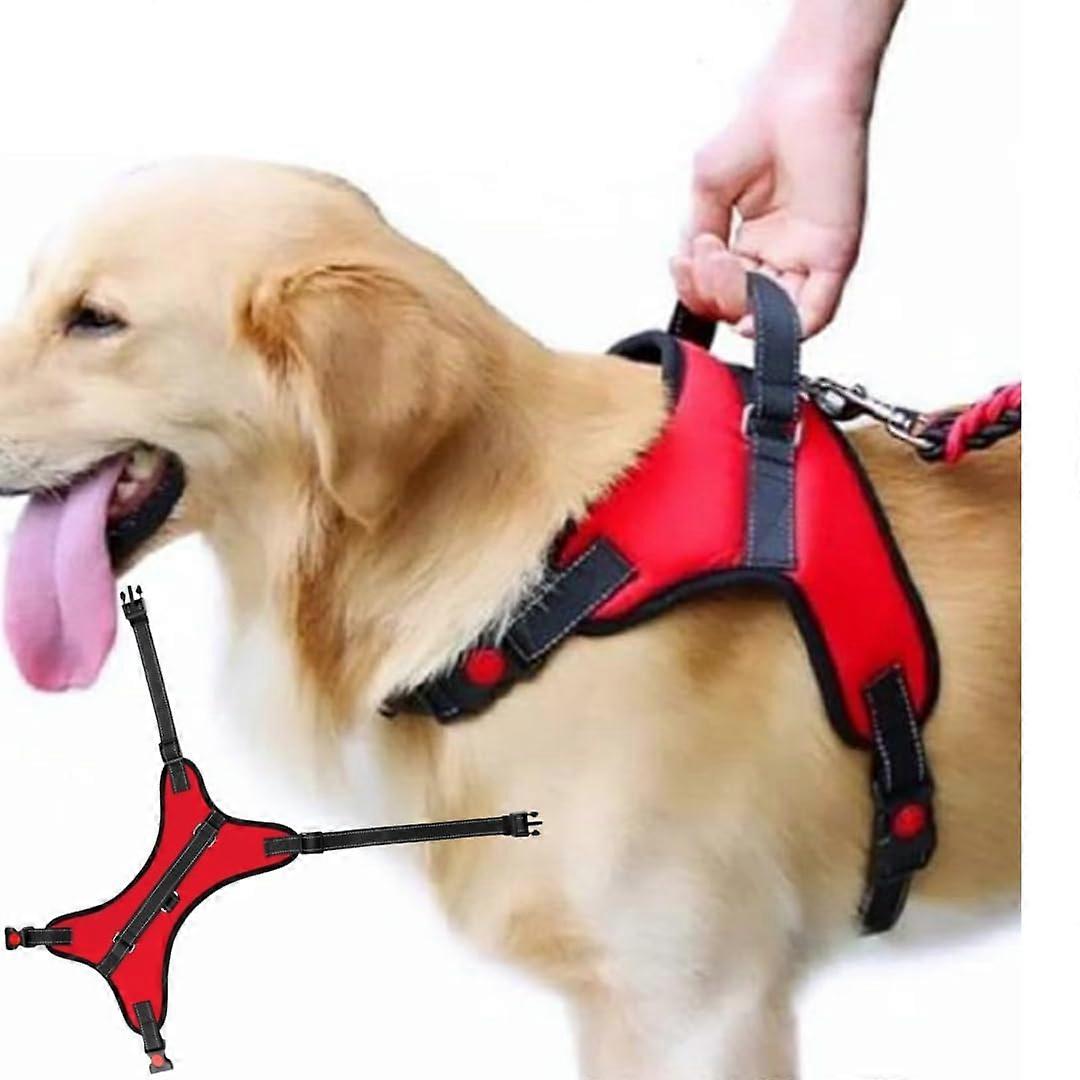 Dog Harness No Pull No Choke - Adjustable Breathable Mesh Padding Vest With Easy Control Handle - Heavy Duty X-Large