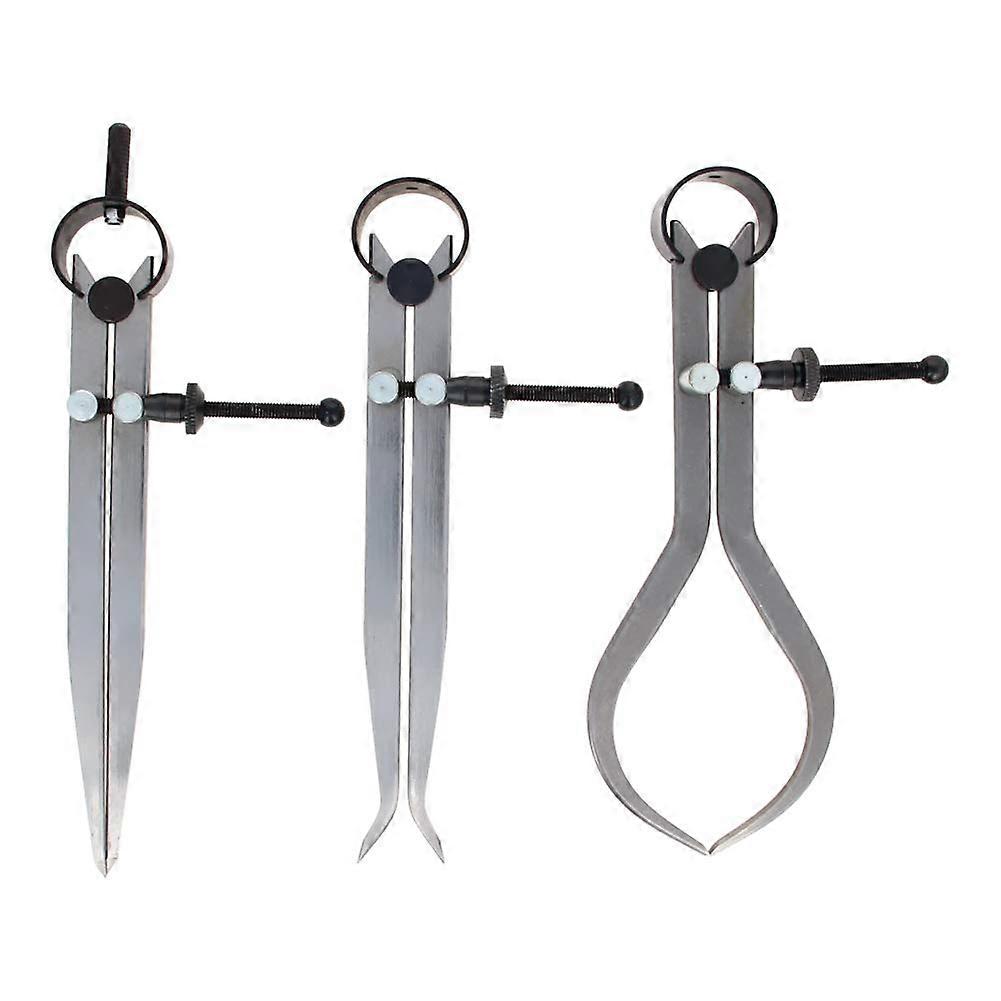 Spring Inside Outside Divider Caliper Set, 3 Piece 6' Quick Adjust Spring Caliper Set