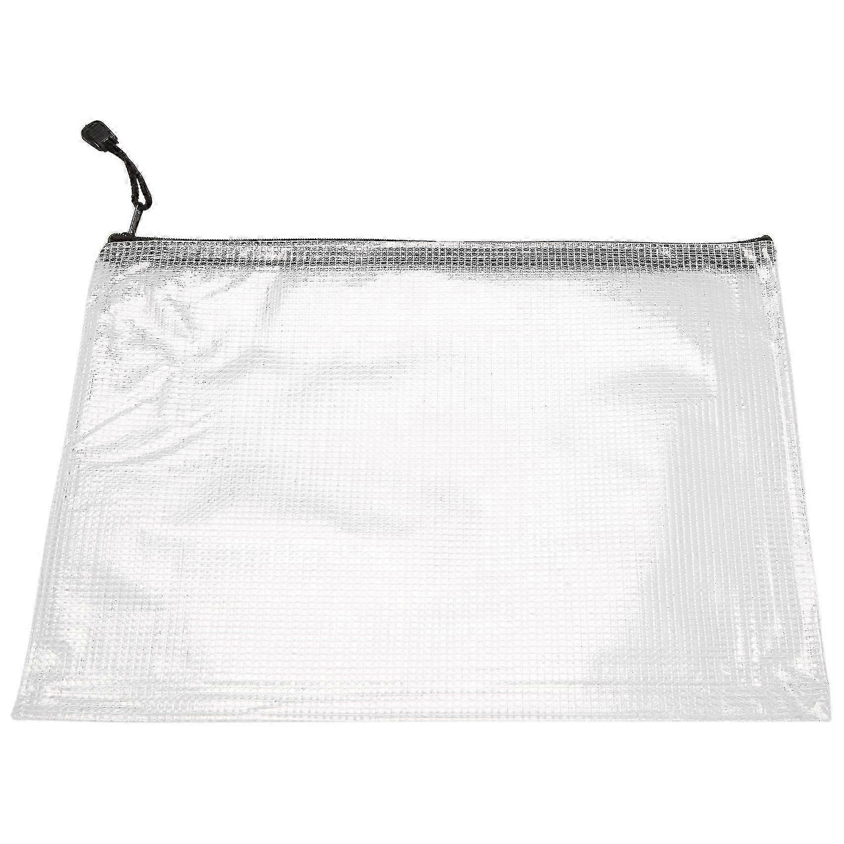 12 Pcs Zipper File Bag A4 Zipper Mesh Bag Board Game Storage Bag Pvc File Bag Office Supplies Stora-haoyi