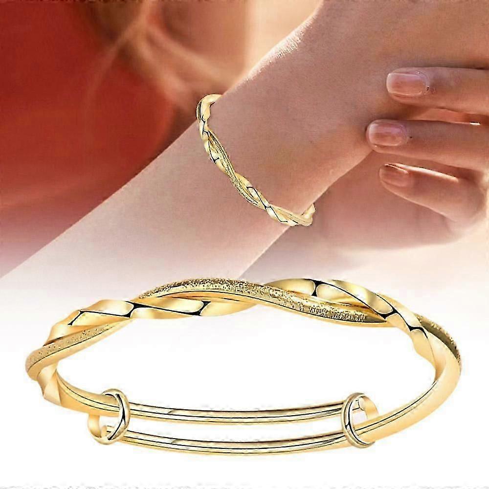 Original Bracelet Plated Women Shining Star Wide Bangle Adjustable