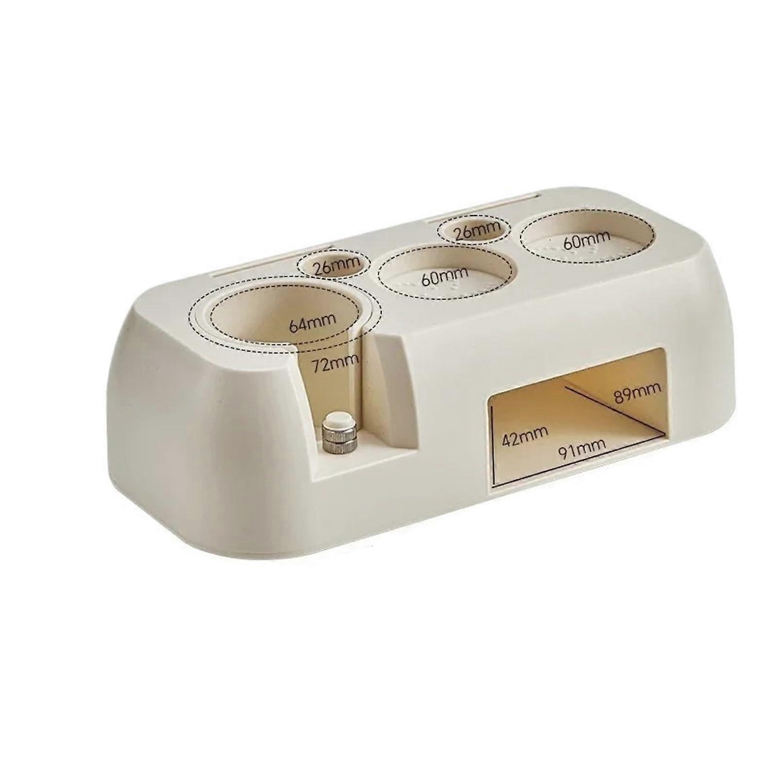 Coffee powder rack 51/53/54/58mm available ABS espresso tamper rack coffee handle rack tamper storage base coffee set(Beige)