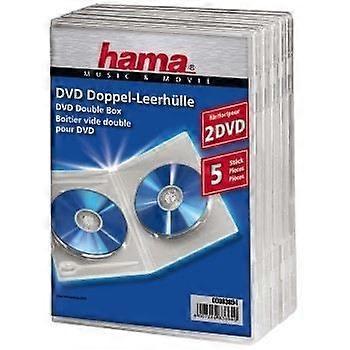 Hama Double DVD Case - Transparent - Capacity for 2 Discs