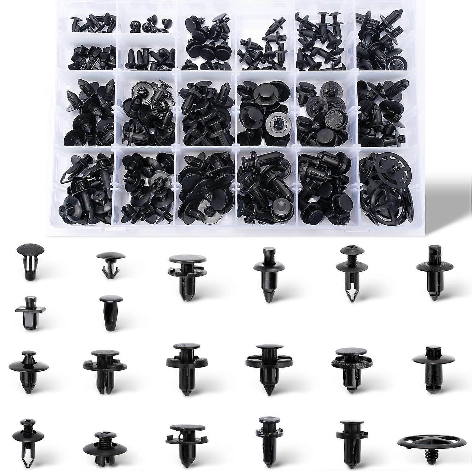 200Pcs For Nissan Infiniti PushType Retainer Fastener Clip Assortment Bumper Fender Liner Engine Splash Shield Kit