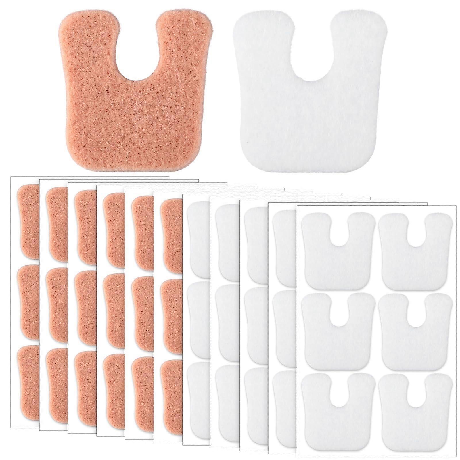 120 Pcs Callus Cushions U Shaped Callus Pads for Bottom of Foot Felt Feet Remover