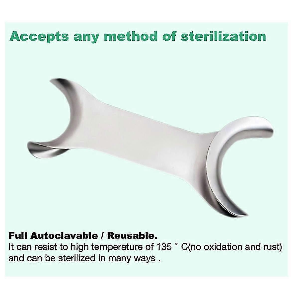 Stainless Steel Double-Ended Dental Cheek Retractor-, Autoclavable,Non- Oral Mouth Opener for Denta