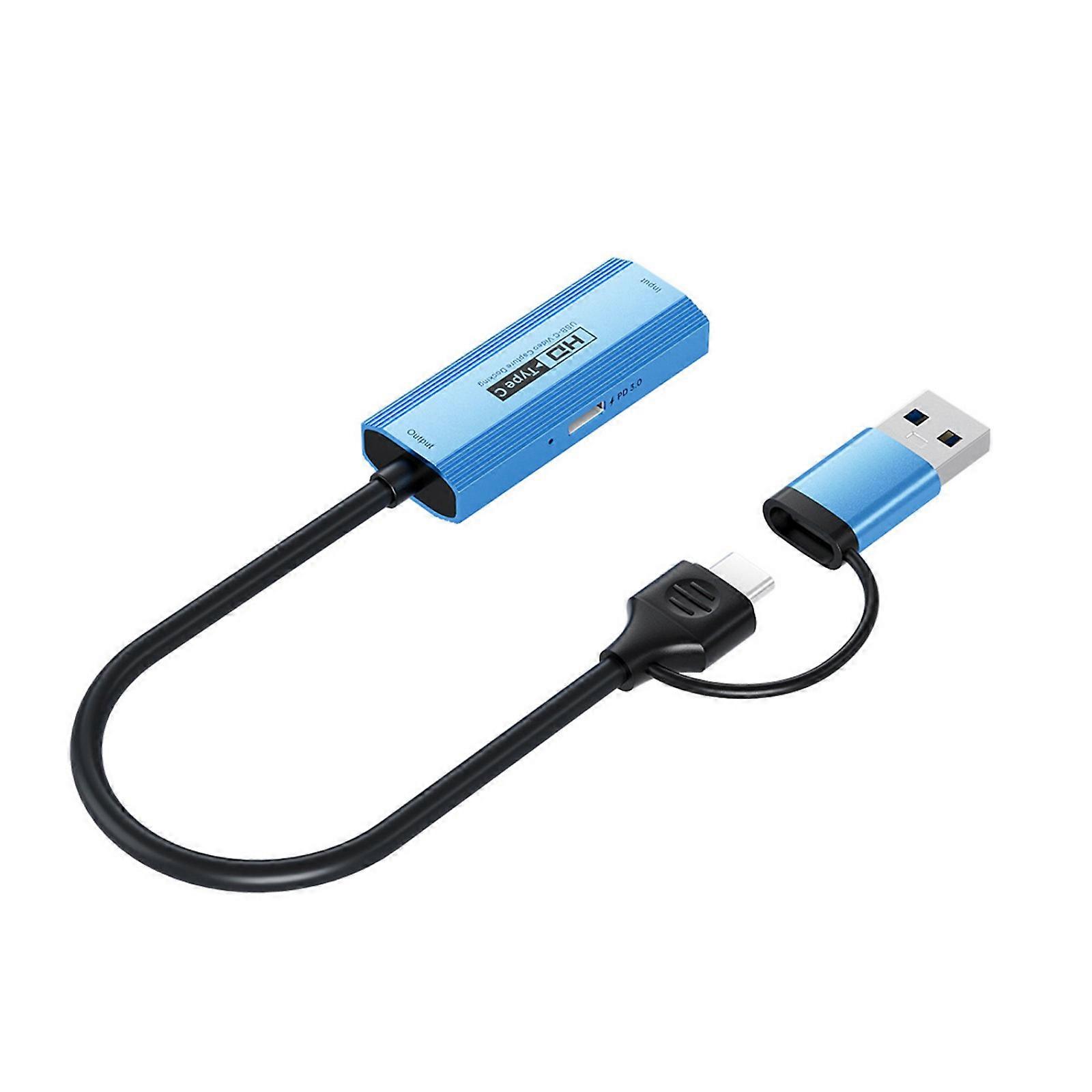 USB Video Capture Card 4K30Hz and USB C Compatible PD100W For 1080P Streaming And Low Latency Recording