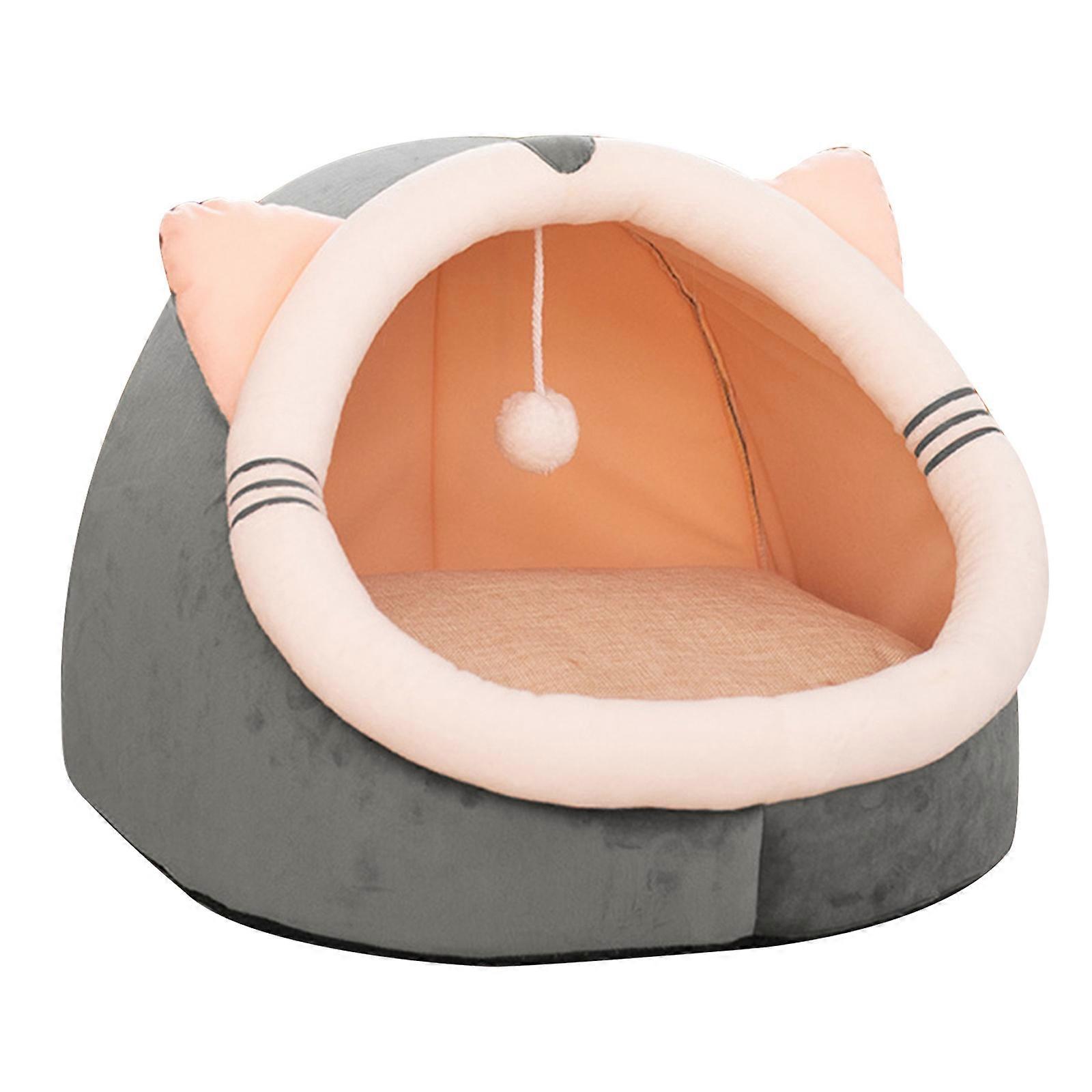 Cat Tent Bed House for Indoor Small to Large Cats Soft Warm with Anti-Slip Bottom Machine Washable Removable Cushion
